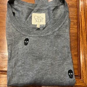 Chaser cotton skull print sweater